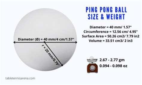 size of a ping pong ball|volume of ping pong ball.